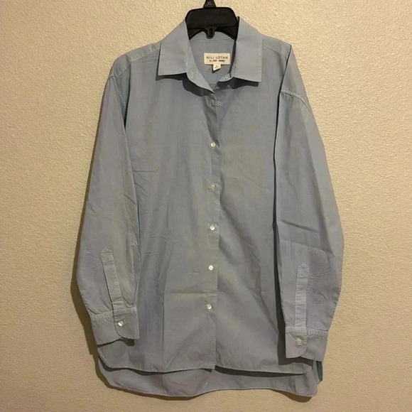 Nili Lotan Yorke Button Down Oversized Long Sleeve Shirt - Picture 3 of 7